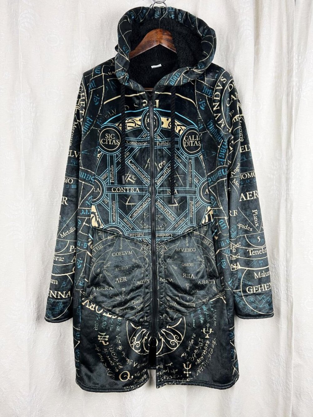 Lunafide Harmony Ultra Cloak limited edition long sherpa lined hooded coat Large